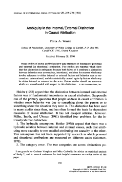 Ambiguity in the Internal/External Distinction in Causal Attribution