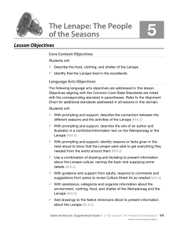 The Lenape: The People of the Seasons