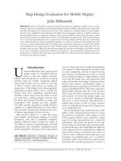 Map Design Evaluation for Mobile Display Julie Dillemuth