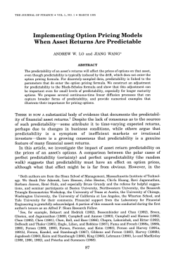 Implementing Option Pricing Models When Asset Returns Are