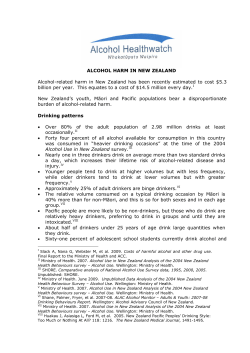 fact sheet: alcohol harm