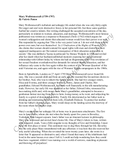 Mary Wollstonecraft - Chawton House Library