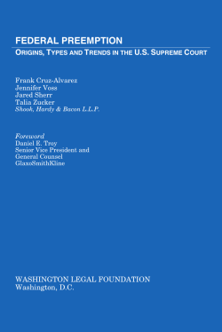 federal preemption - the Washington Legal Foundation