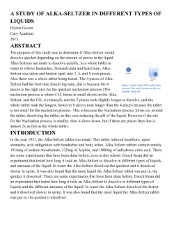 a study of alka-seltzer in different types