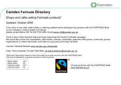 Camden Fairtrade Directory