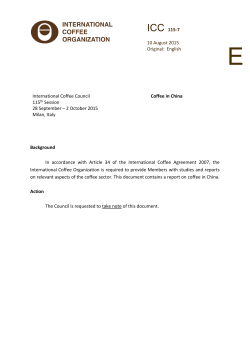 Coffee in China - International Coffee Organization