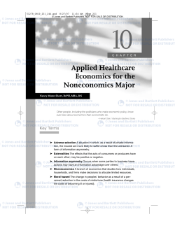 Applied Healthcare Economics for the Noneconomics Major