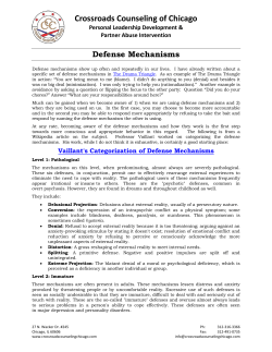 Defense Mechanisms - Crossroads Counseling of Chicago