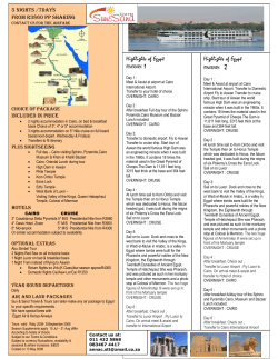 Highlights of Egypt Highlights of Egypt