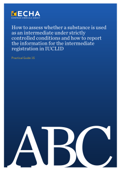 How to assess whether a substance is used as an
