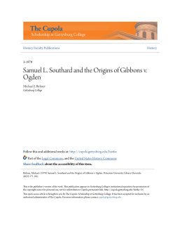Samuel L. Southard and the Origins of Gibbons v. Ogden