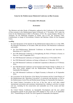 Ministerial Declaration on Blue Economy