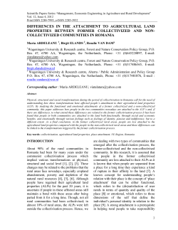 DIFFERENCES IN THE ATTACHMENT TO AGRICULTURAL LAND