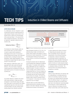 Induction in Chilled Beams and Diffusers