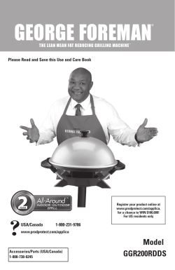 GGR200RDDS Use And Care Manual