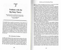 Problems, with the Big Bang Theory