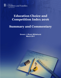 Education Choice and Competition Index