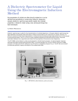 A Dielectric Spectrometer for Liquid Using the Electromagnetic