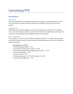 Calculating FTE