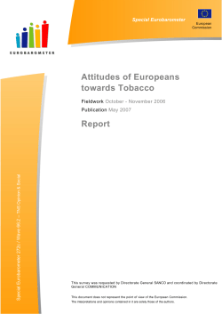 Report Attitudes of Europeans towards Tobacco