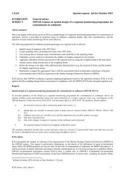 1.5.6.8 Special request, Advice October 2013 ECOREGION General