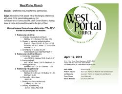April 19, 2015 - West Portal MB Church