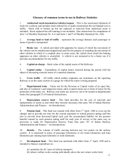 Glossary of common terms in use in Railway Statistics
