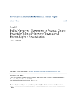 Public Narratives + Reparations in Rwanda