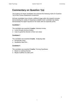 Marker`s commentary - Understanding Standards