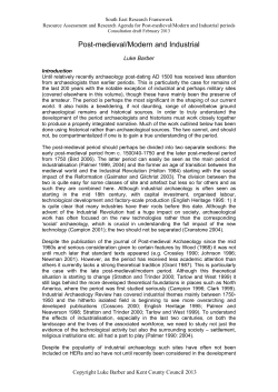 Post-medieval to modern and industrial