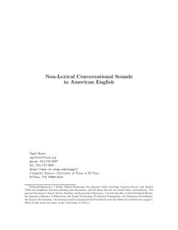 Non-Lexical Conversational Sounds in American English