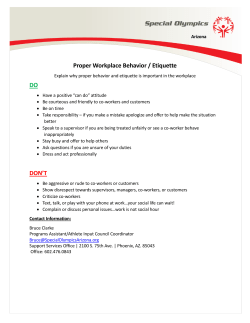 Proper Behavior in Workplace