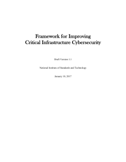 (Draft) Cybersecurity Framework v1.1