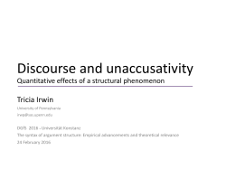 Existential unaccusatives