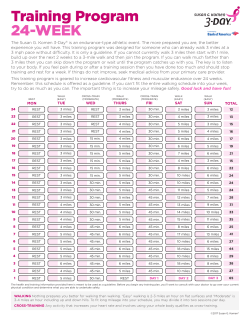 Training Program 24-WEEK - The Susan G. Komen 3-Day