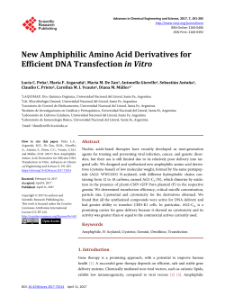 New Amphiphilic Amino Acid Derivatives for Efficient DNA