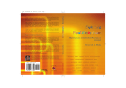 Explaining Postmodernism: Skepticism and