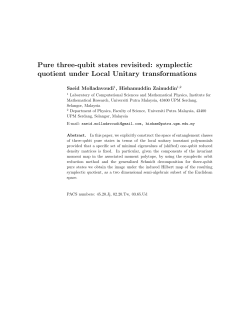 Symplectic Quotient of Pure Three-Qubit States Under Local Unitary