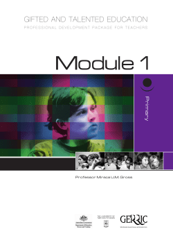Module 1 - Department of Education and Training