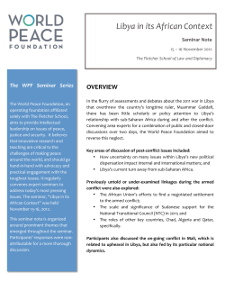 Libya in the African Context - Tufts Self