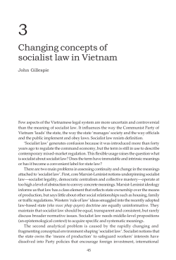 Changing concepts of socialist law in Vietnam - ANU Press
