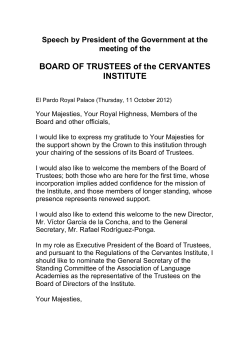 Speech by President of the Government