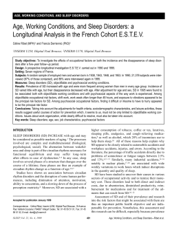 Age, Working Conditions, and Sleep Disorders: a Longitudinal