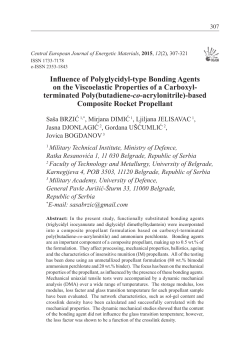 Influence of Polyglycidyl-type Bonding Agents on the Viscoelastic