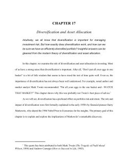 CHAPTER 17 Diversification and Asset Allocation