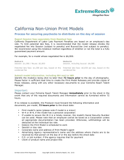 California Non-Union Print Models