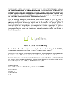 Notice of AGM June 2016