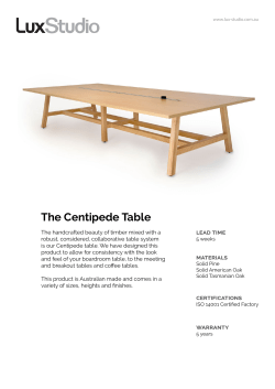 The Centipede Table