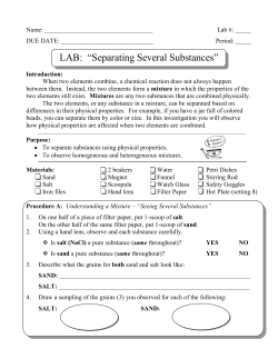 LAB: &ldquo;Separating Several Substances&rdquo;