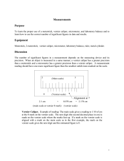 Measurements Purpose Equipment Discussion